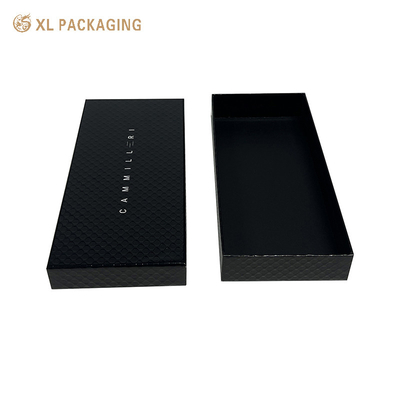購入 カスタムプリント コスチュームパッケージング ボックス 黒紙 カードボード ギフトパッケージング ボックス 輝くラミネーション 蓋とベース ギフト ボックス online manufacture