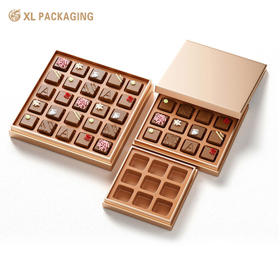購入 カスタマイズされたチョコレート包装箱 蓋とスポンジを挿入 しっかりしたクラフトギフトボックス online manufacture