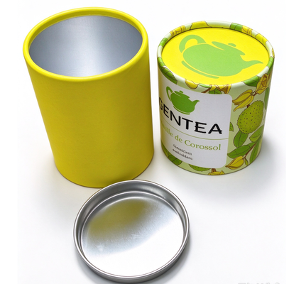買う お茶の包装シリンダー容器のためのカスタムアルミニウムホイールで包装された紙チューブボックス オンライン製造
