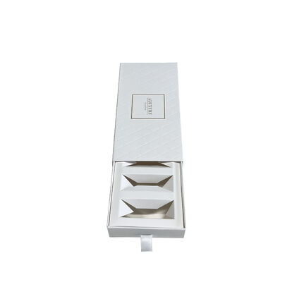 買う Custom Uncoated Paper Rigid Drawer Box Candle Packaging Ribbon Tag Pull Wholesale オンライン製造