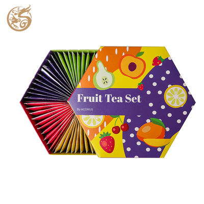 買う Custom Printed Hexagonal Tea & Dessert Gift Box With Paper Divider Insert Packaging オンライン製造