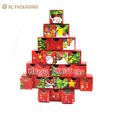 XLパッケージング カスタム 豪華 箱 カスタム クリスマス ミステリー 紙 ギフト アドベント カレンダー 箱 驚き 化粧品 ミステリー 箱 ジョリー パッケージング