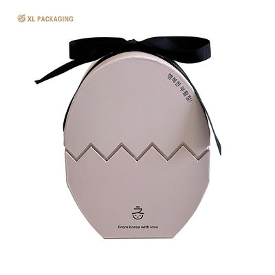 Luxury Pink Egg‑Shaped Chocolate Paper Gift Boxes with Ribbon | Easter Fancy Packaging