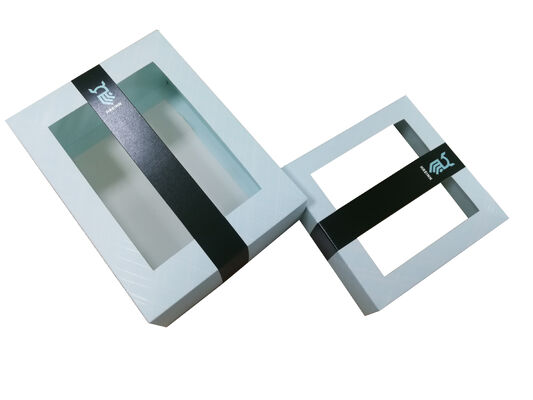 Economical Foldable Card Box Ribbon Tag Machine Made Flat Packed for Clothing Skin Care Set